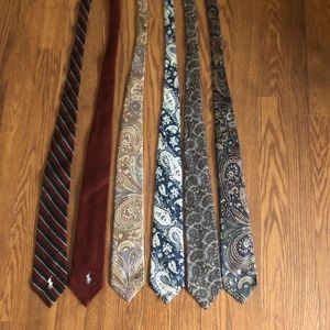 Lot of Six Polo Ralph Lauren Neck Ties